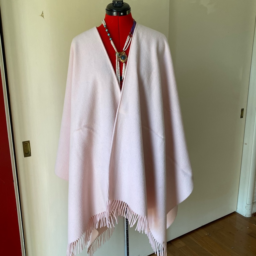 Pink 100% Lambswool Shawl